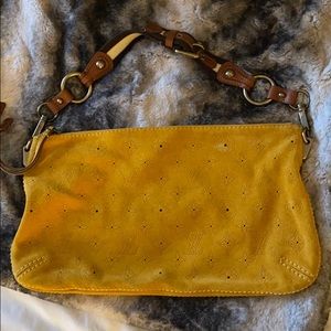 Louis Vuitton mustard handbag.